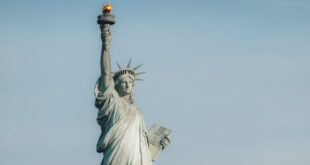 Statue of Liberty against clear blue sky