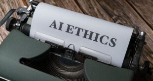 A typewriter with the word ethics on it